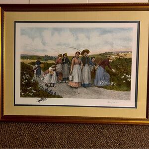 ”Berry Pickers”Print Excellent! Purchased From Cherry House Lou KY.